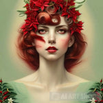 Red Berries Three Portrait Ai Art