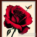 Red Flamenco Rose Nature Ai Art