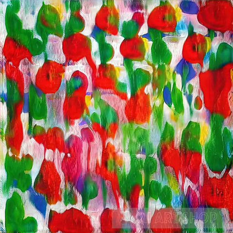Red Poppy Ai Painting
