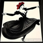 Red Rose Flamenco Kick Abstract Ai Art