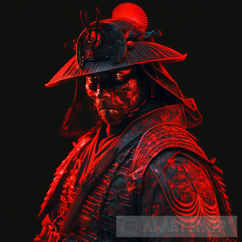 Red Samurai (High Quality) Ai Artwork