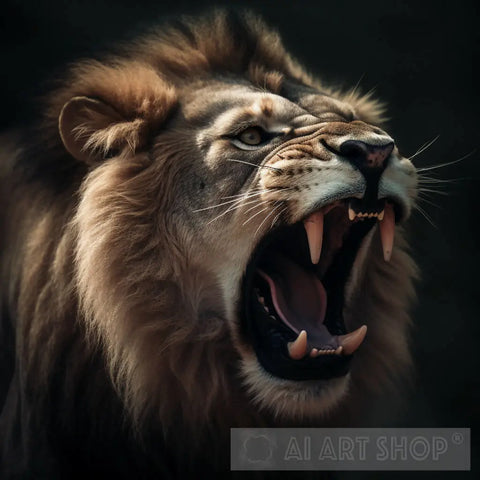 Roaring Lion Animal Ai Art