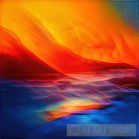 Sea On Fire Ai Painting
