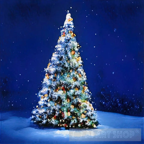 Shining Christmas Tree-AI Art Shop