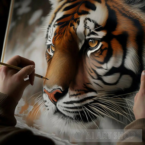 Siberian Tiger Abstract Ai Art