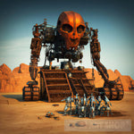 Skull Headed Machine Monster Surrealism Ai Art