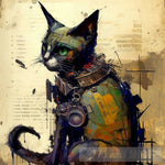 Steampunk Cat Animal Ai Art