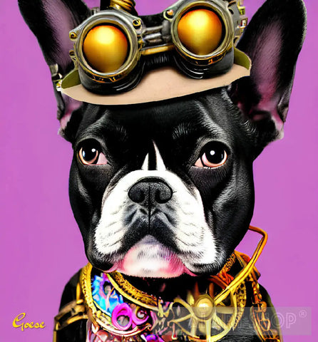 Steampunk Frenchie Animal Ai Art