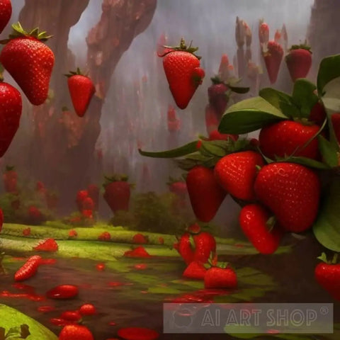 Strawberry Fruit #1 Nature Ai Art