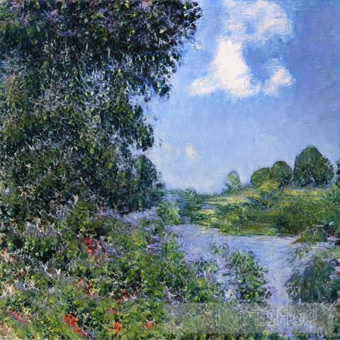 Summer Day by the River-Painting-AI Art Shop