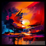 Sunset Abstract Ai Art