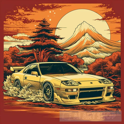 Sunset And Gold Ai Artwork