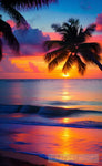 Sunset In The Caribbean Ai Artwork