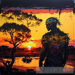 Sunset Wax Painting Ai Painting