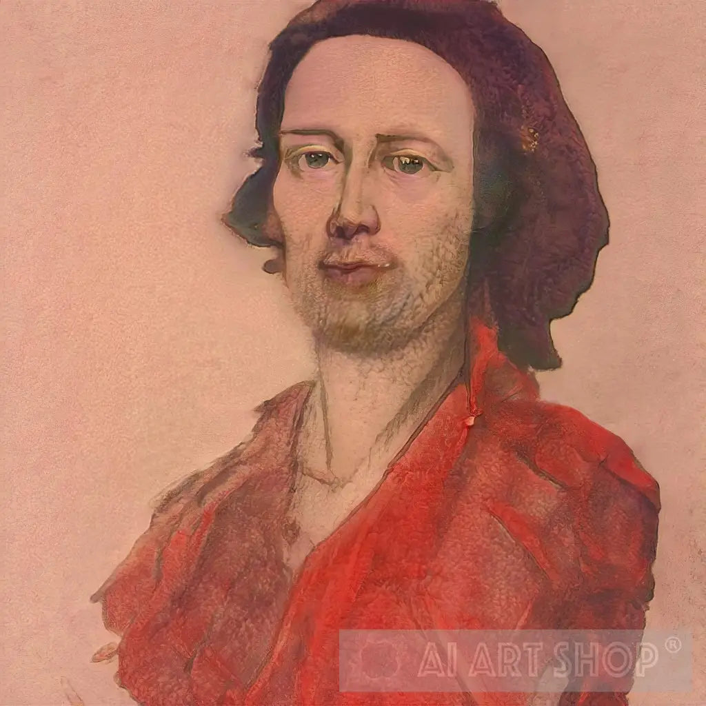 The Man in Red - AI Art Shop