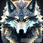 The Omega Wolf Pack (4 Piece) Animal Ai Art