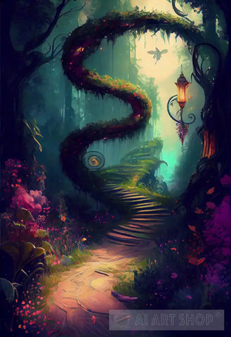 The Path To Garden Of Eden V1 Landscape Ai Art