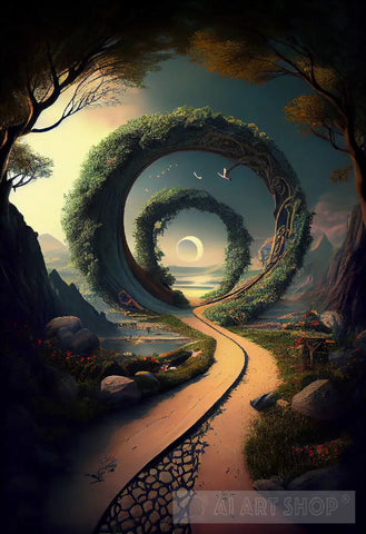 The Path To Garden Of Eden V5 Landscape Ai Art