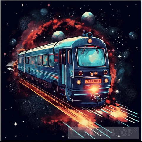 Train Space Travel Ai Artwork