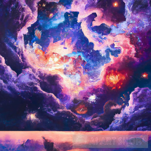 Tranquility In The Cosmos Ai Painting