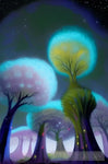 Trees Dreaming Explosions Of Neutron Stars Ai Artwork