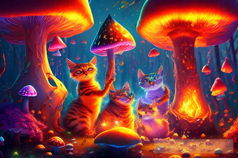 Trippin Kittens Animal Ai Art