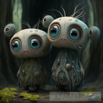 Two Cute Forest Dwellers Pop Ai Art