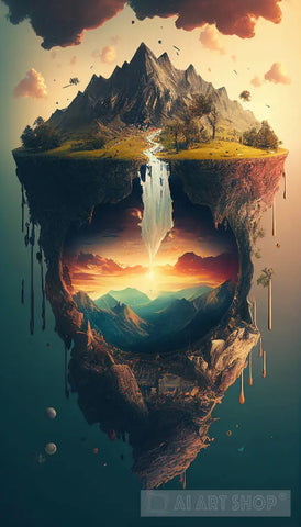 Upside Down Earth V15 Ai Artwork