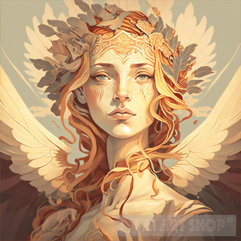 Valakrie valkyrie, art noveau, norse, mythology, goddess, myth, magic, portr...