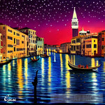 Venice At Night #5 Expressionism Ai Art