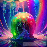 Vibrant Jellyfish (4 Piece) Animal Ai Art