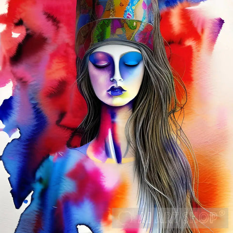 Watercolor Woman Ai Artwork