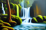 Waterfall Ai Painting