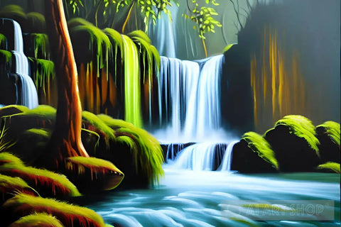 Waterfall Ai Painting