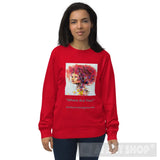 Where Are You Ai Art Unisex Organic Sweatshirt Red / S