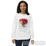 Where Are You Ai Art Unisex Organic Sweatshirt White / S