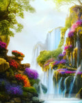 Wilderness Falls Nature Ai Art