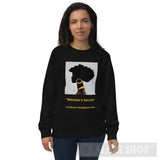 Womans Secret Ai Art Unisex Organic Sweatshirt Black / S