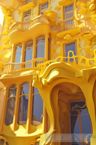 Yellow Inspired Architecture 3 Ai Art