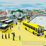 Yellow Lagos Life Modern Ai Art